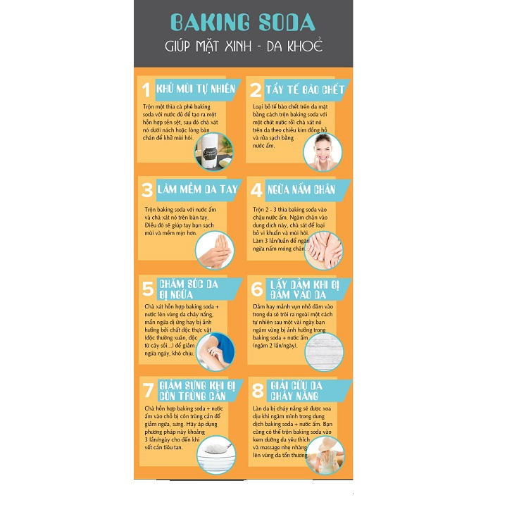 [HCM]BAKING SODA MỸ ĐA CÔNG DỤNG hộp 454g