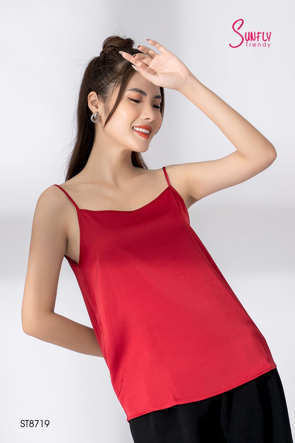 ST8719 ÁO HAI DÂY LỤA