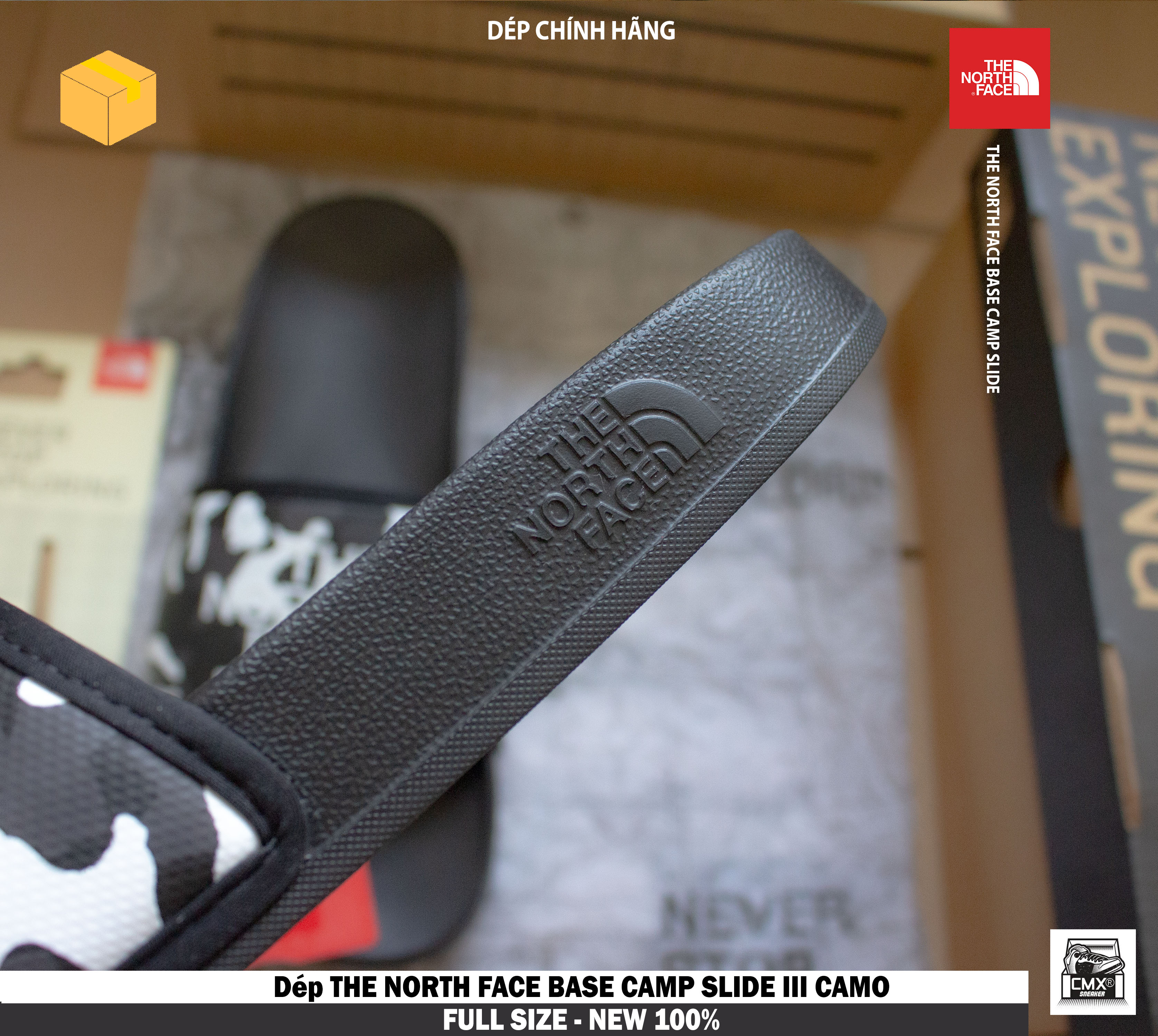 😘 [ HÀNG CHÍNH HÃNG ] Dép The North Face Base Camp III Camo - REAL AUTHETIC 100%