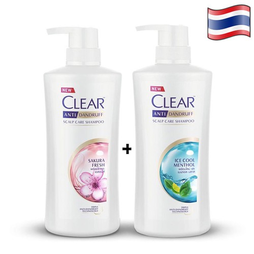 dầu gội CLEAR  bạc hà 370ml và CLEAR Anh đào 370ml