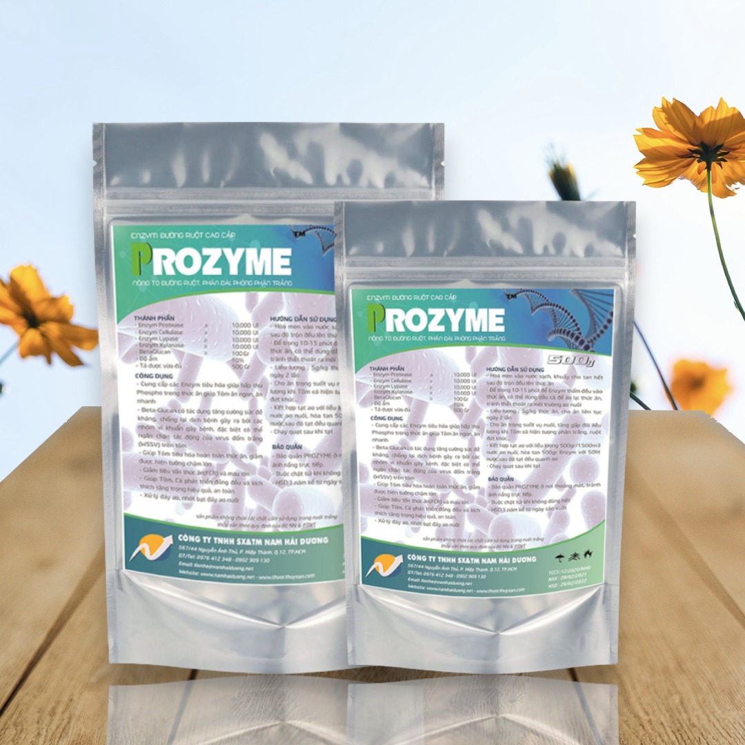 ENZYM TIÊU HÓA CHO TÔM PROZYME - THÙNG 2 TÚI 500GR
