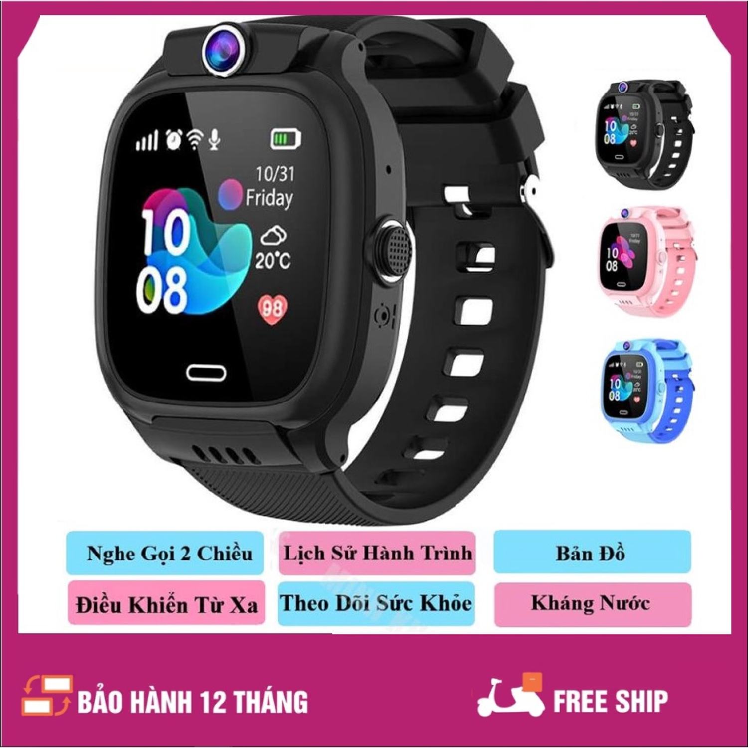 Đồng Hồ Thông Minh Trẻ Em Y31, Lắp Sim Nghe Gọi