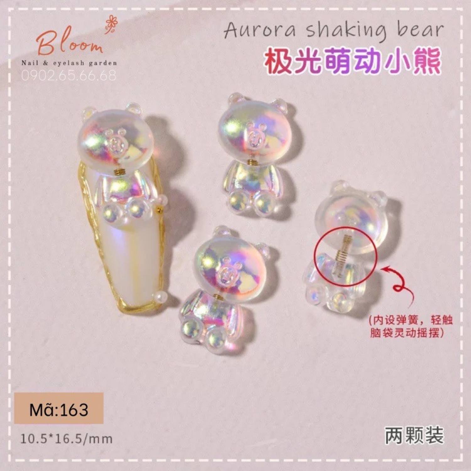 Charm gấu đầu lắc lư
