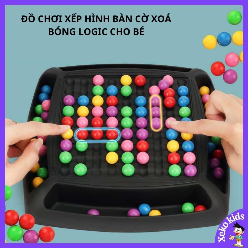 Đồ chơi trí tuệ xếp hình bàn cờ xoá bóng logic nhiều màu sắc cho bé trai
