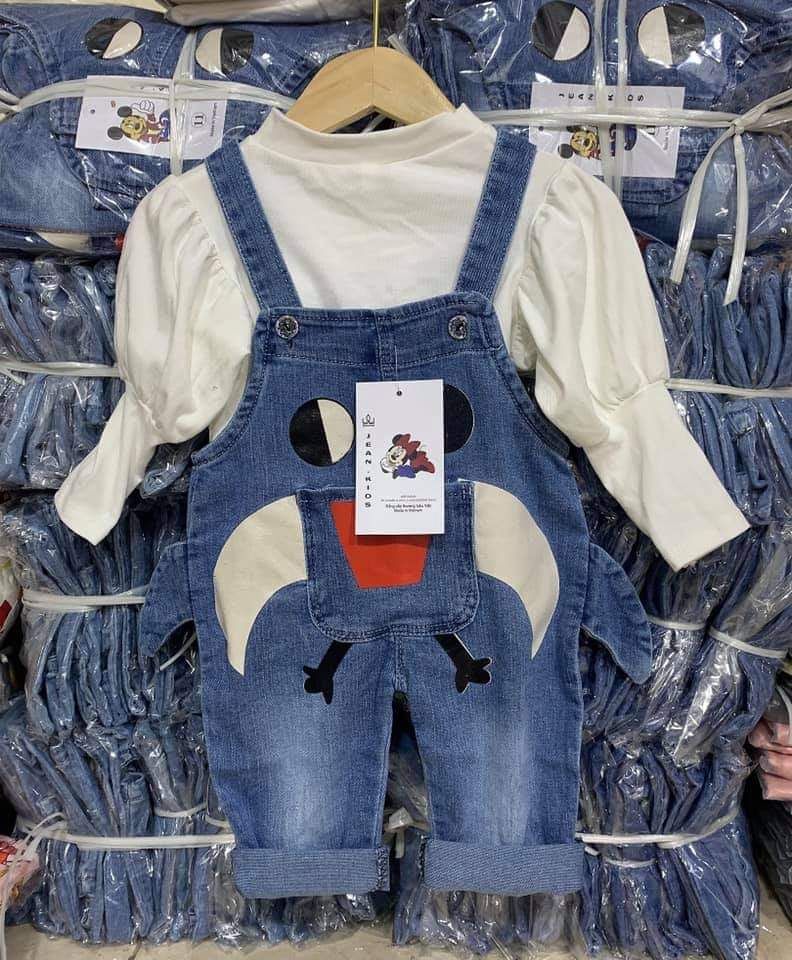 yếm jean cho bé trai, bé gái