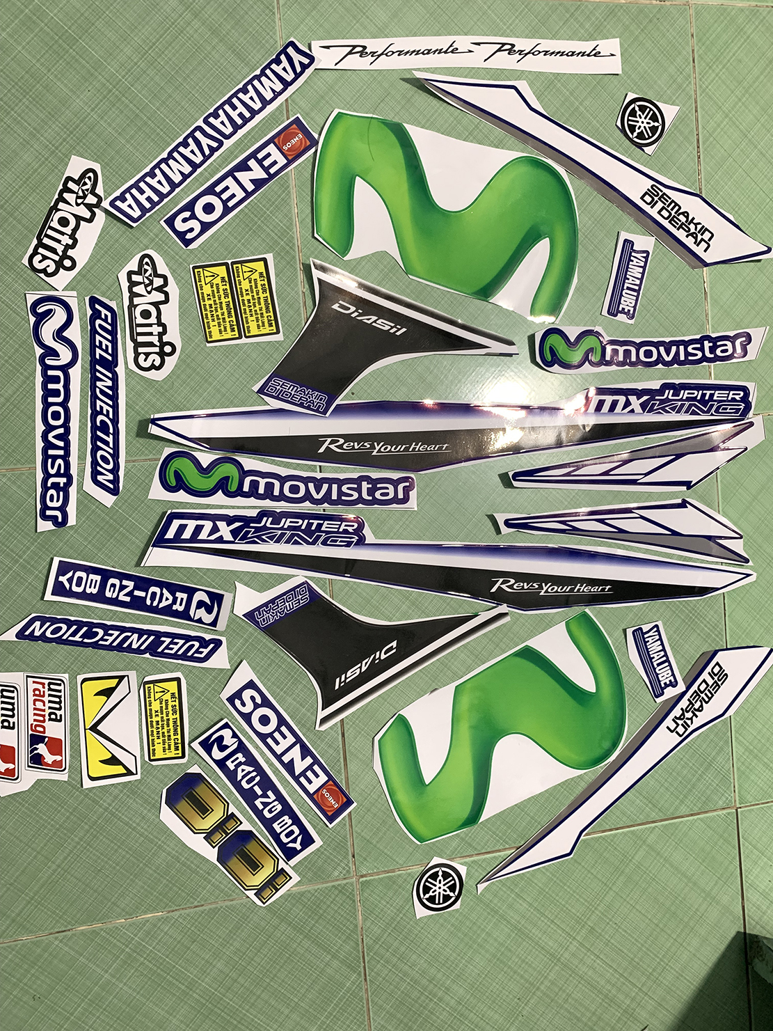 Tem exciter 150 xanh MX king movi