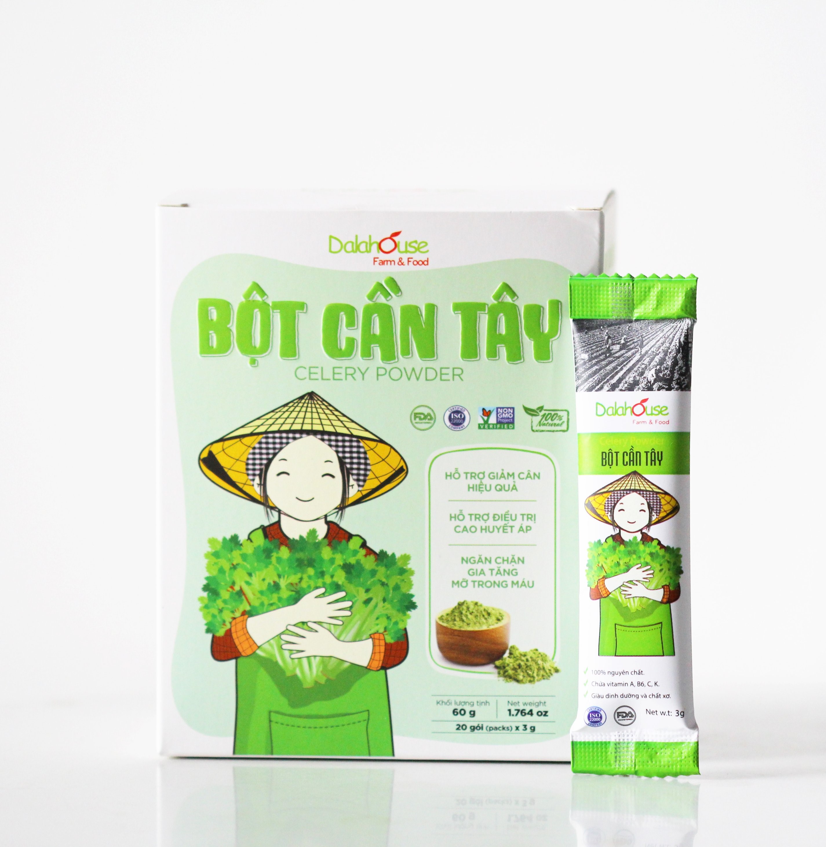 Bột cần tây giảm cân Dalahouse (Hộp 20 gói x3gr)