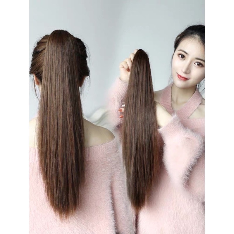 Ngoạm tóc thẳng giả nữ