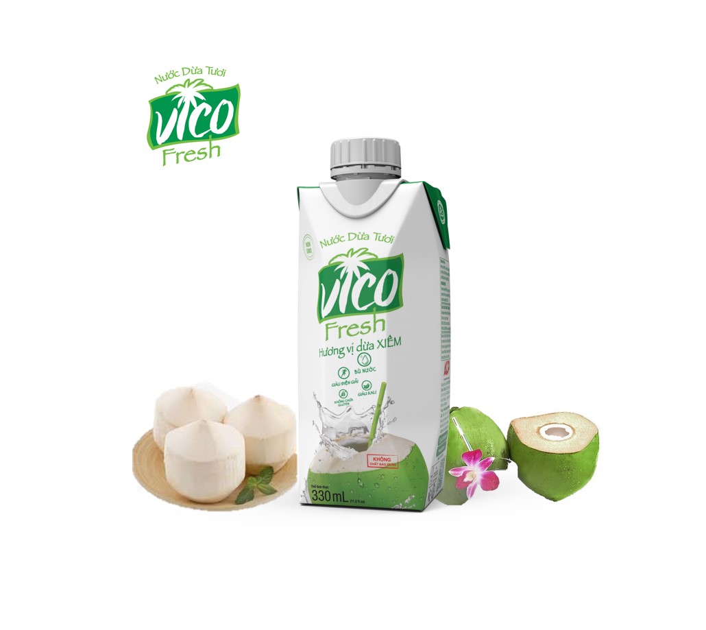 6 HỘP NƯỚC DỪA XIÊM VICO FRESH 330ML