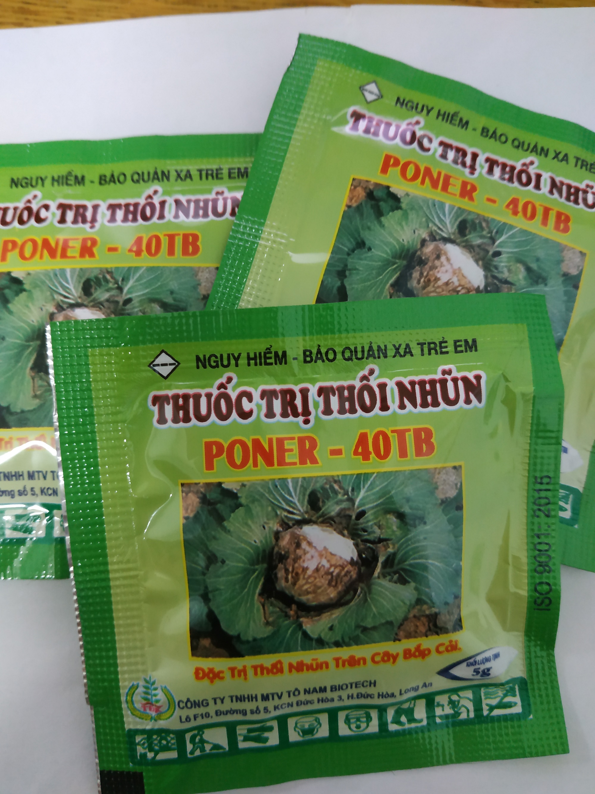 Combo 3 viên PONER-40TB trừ bệnh thối nhũn cho cây trồng - gói 5 gram