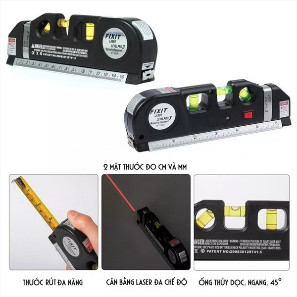 Thước cân bằng thủy lực lazer