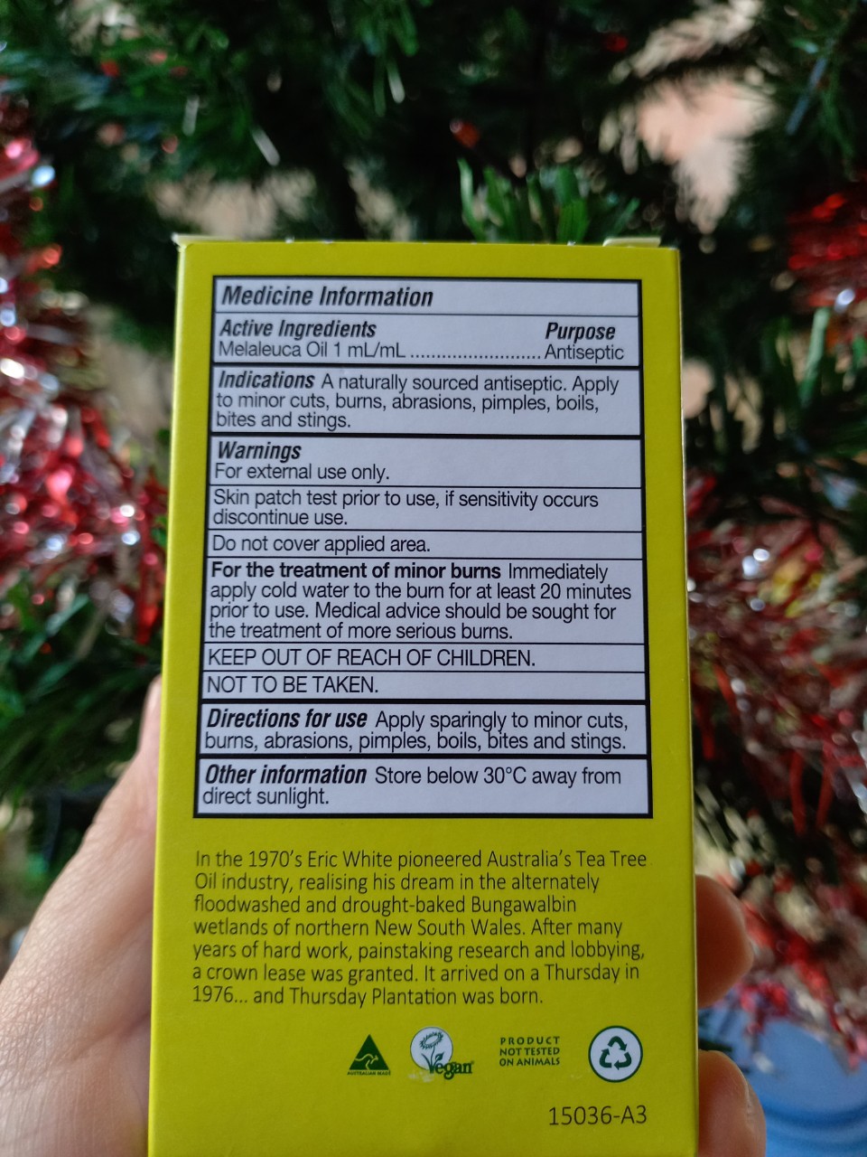 Tinh Dầu Tràm Trà (Tràm Úc TEA TREE OIL) - Nhập khẩu từ Úc 15ML