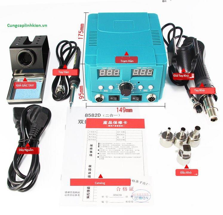 Trạm Hàn Khò 8582D - Máy Hàn Khò 8582D Combo