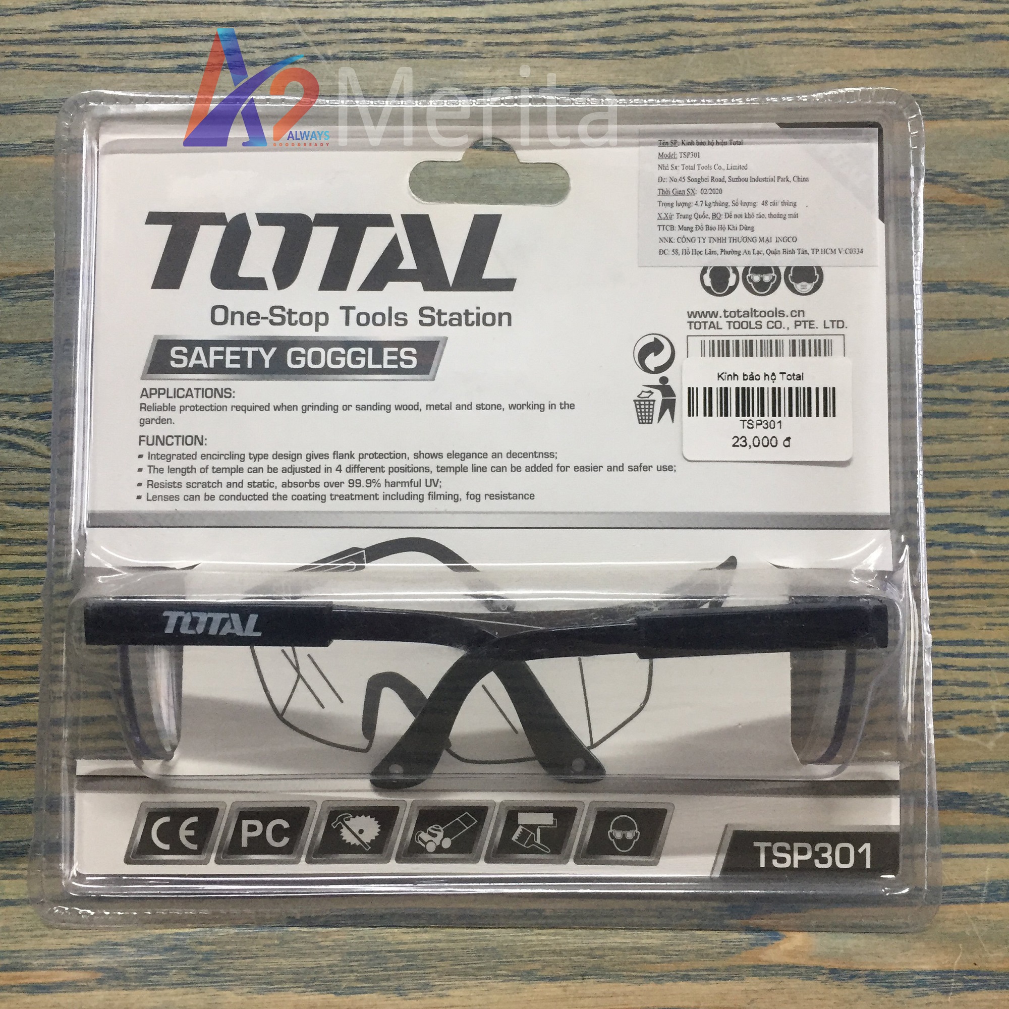Kính bảo hộ lao động Total TSP301