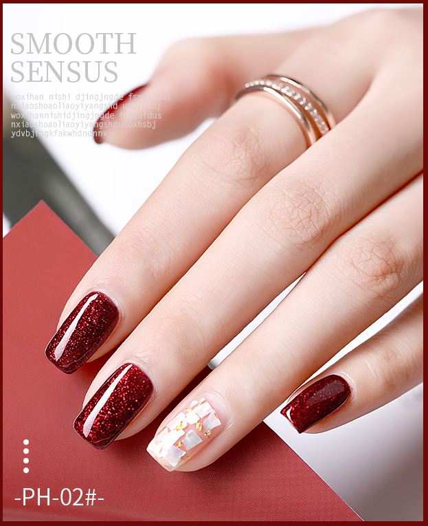 Sơn Gel AS Mã PH Nhũ Đỏ Chai Đen 15ml