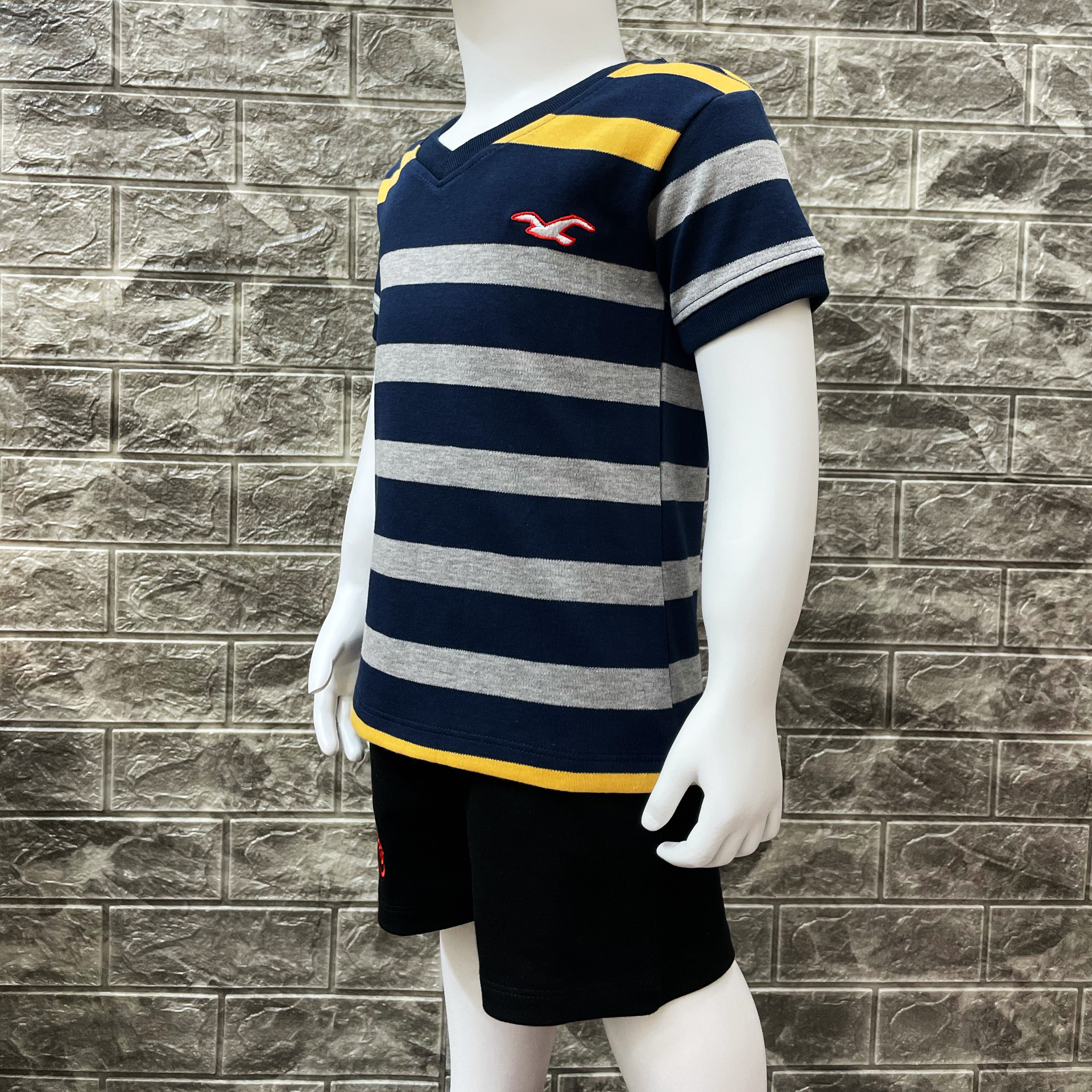 Áo thun bé trai cổ tim 8 - 38kg | MS072