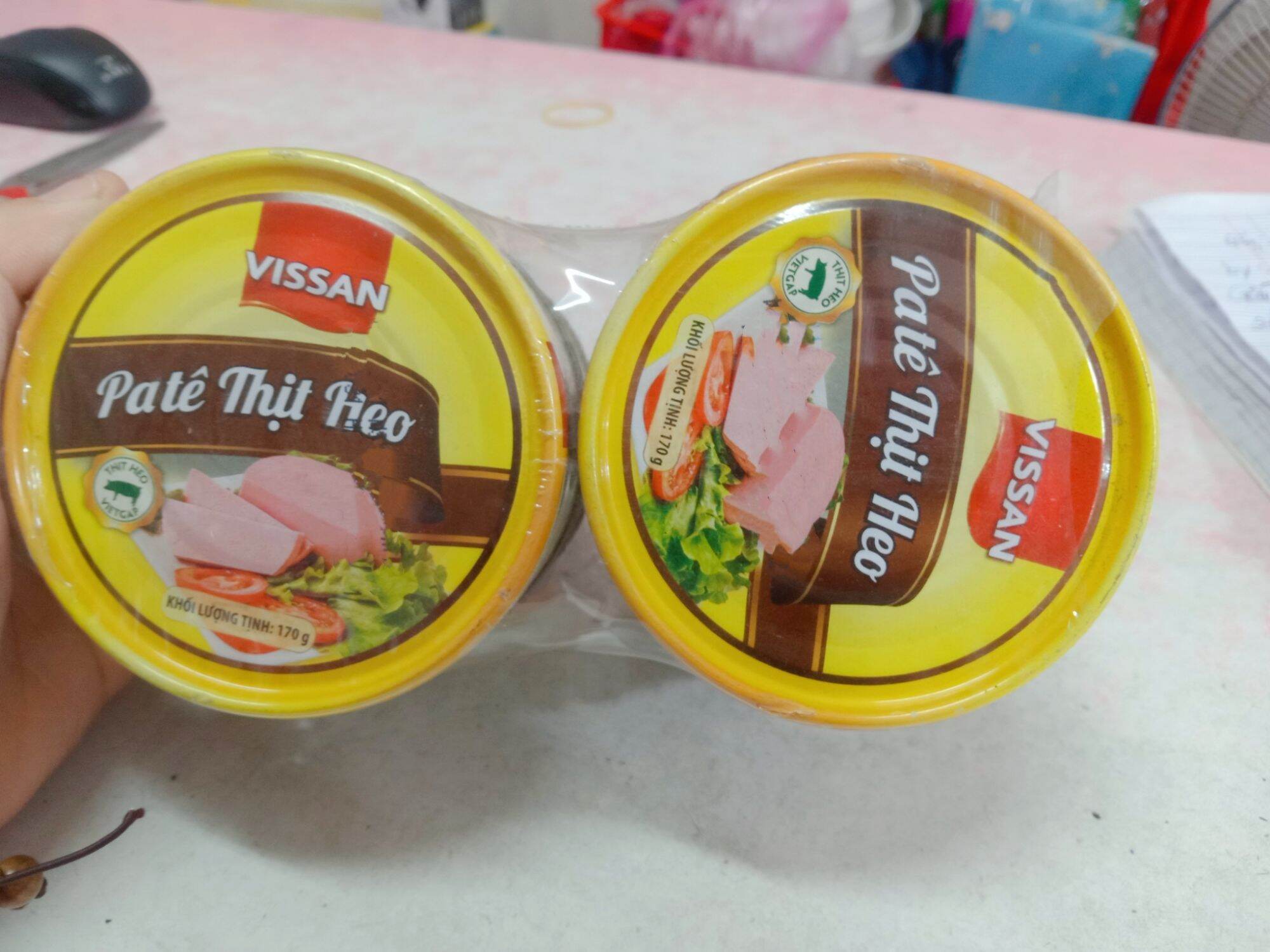 Combo 1 lốc 4 hộp pate thịt heo lon in vissan hộp 170g