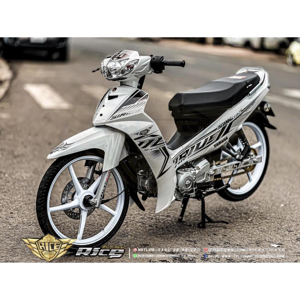 TEM RỜI mẫu sọc đen cho Sirius xăng cơ trắng