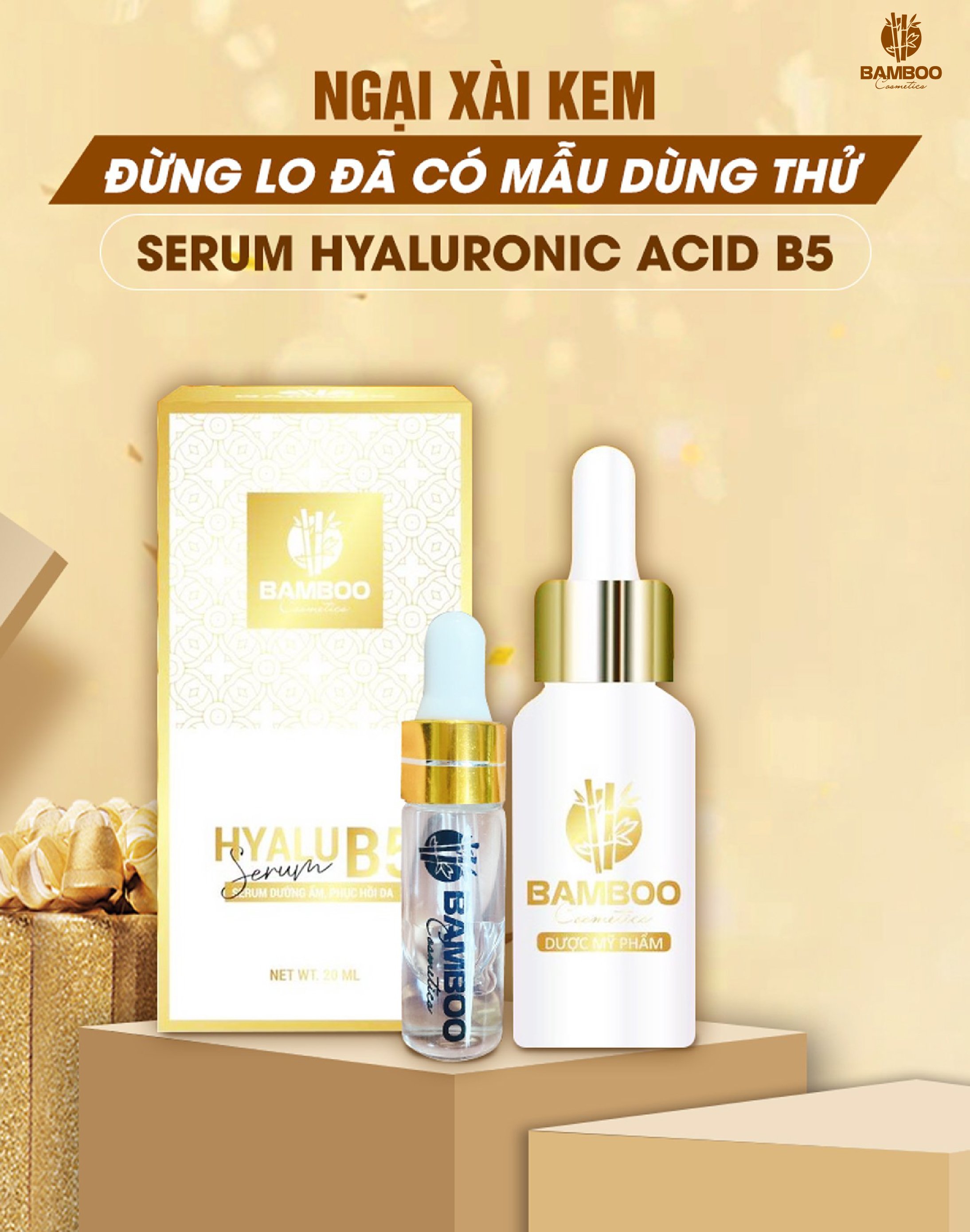 [Mới] kem face serum b5  kem body bamboo ( dùng thử)