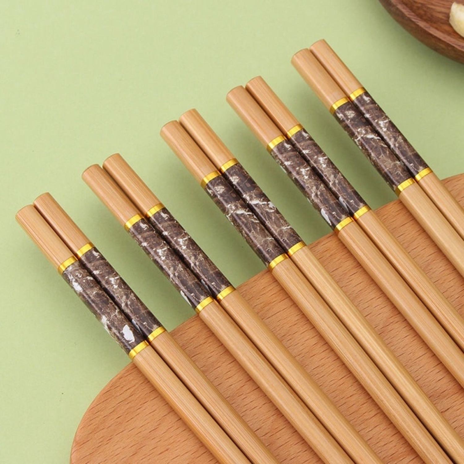 Hộp 10 đôi đũa tre vân đá hàng xuất nhật