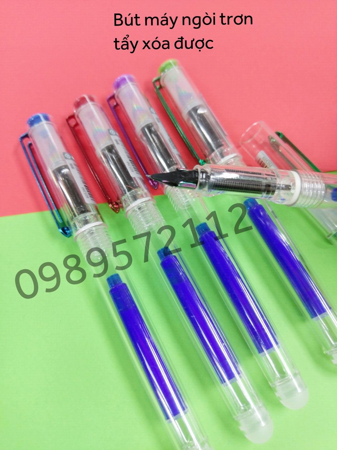 Bút mực tẩy xóa,Bút máy xóa được 6053M. (mực xanh)