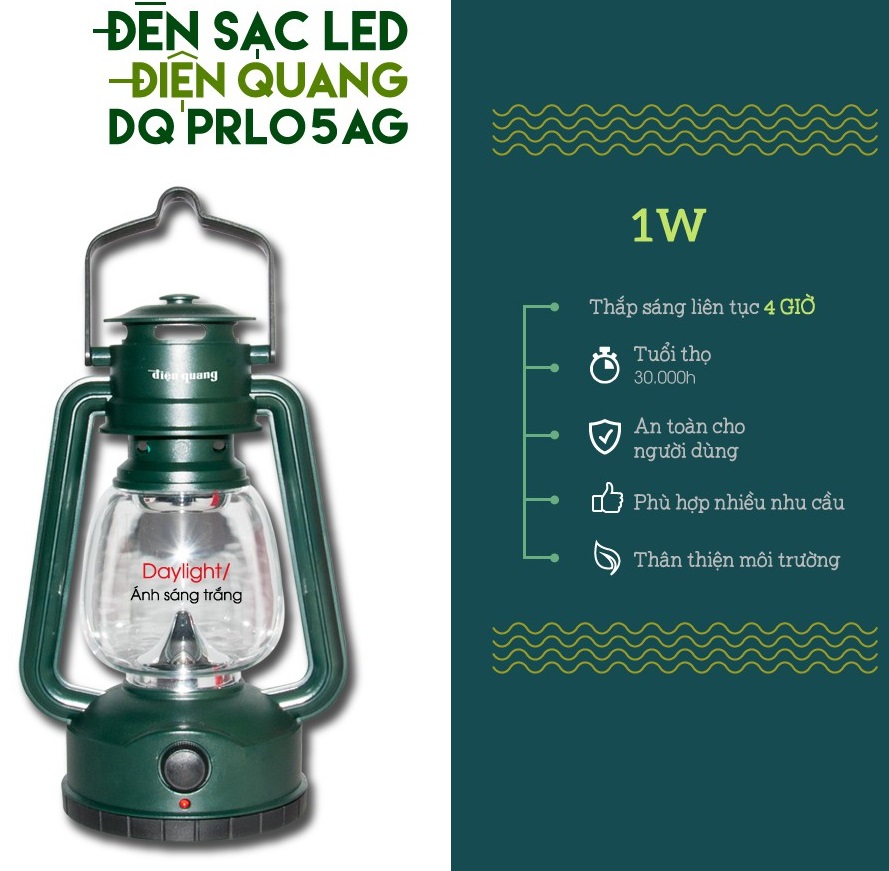 Đèn sạc Led Điện Quang ĐQ PRL04 0.5W daylight