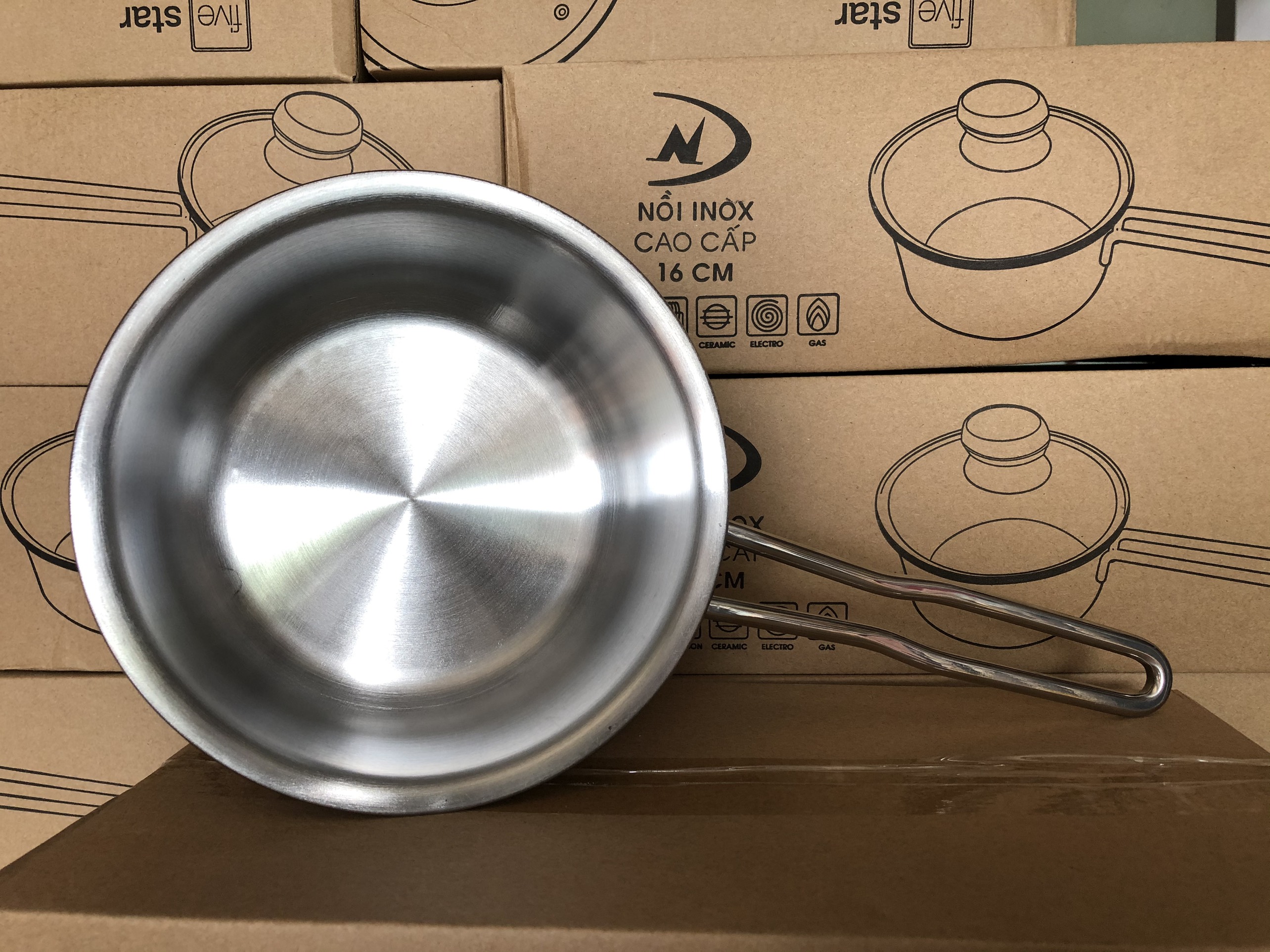 Nồi Inox cao cấp 16cm 3 đáy