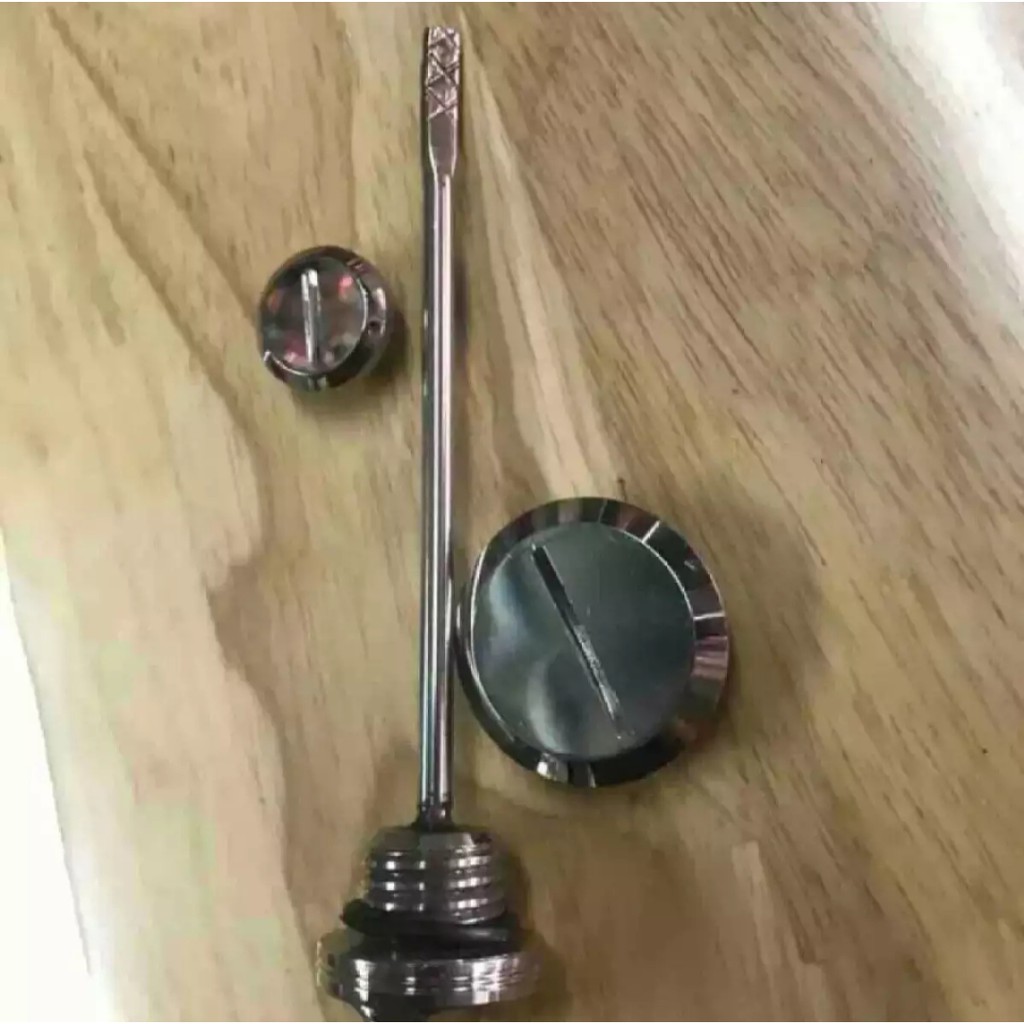 Nút lốc đề + Ty nhớt Inox cho Dream, Wave