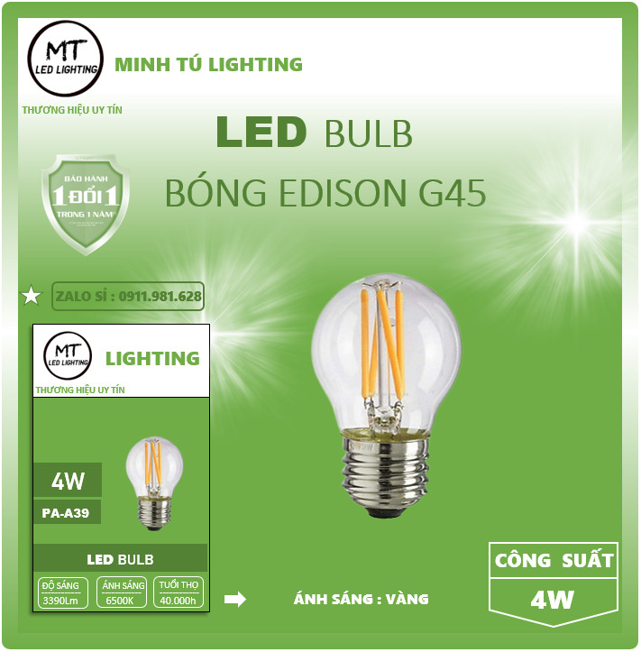 Bóng led EDISON nhiều loại