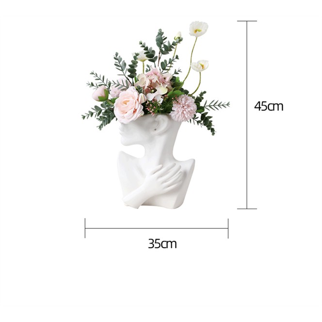 Lọ hoa gốm đầu người - Chảnh Gâu Gâu