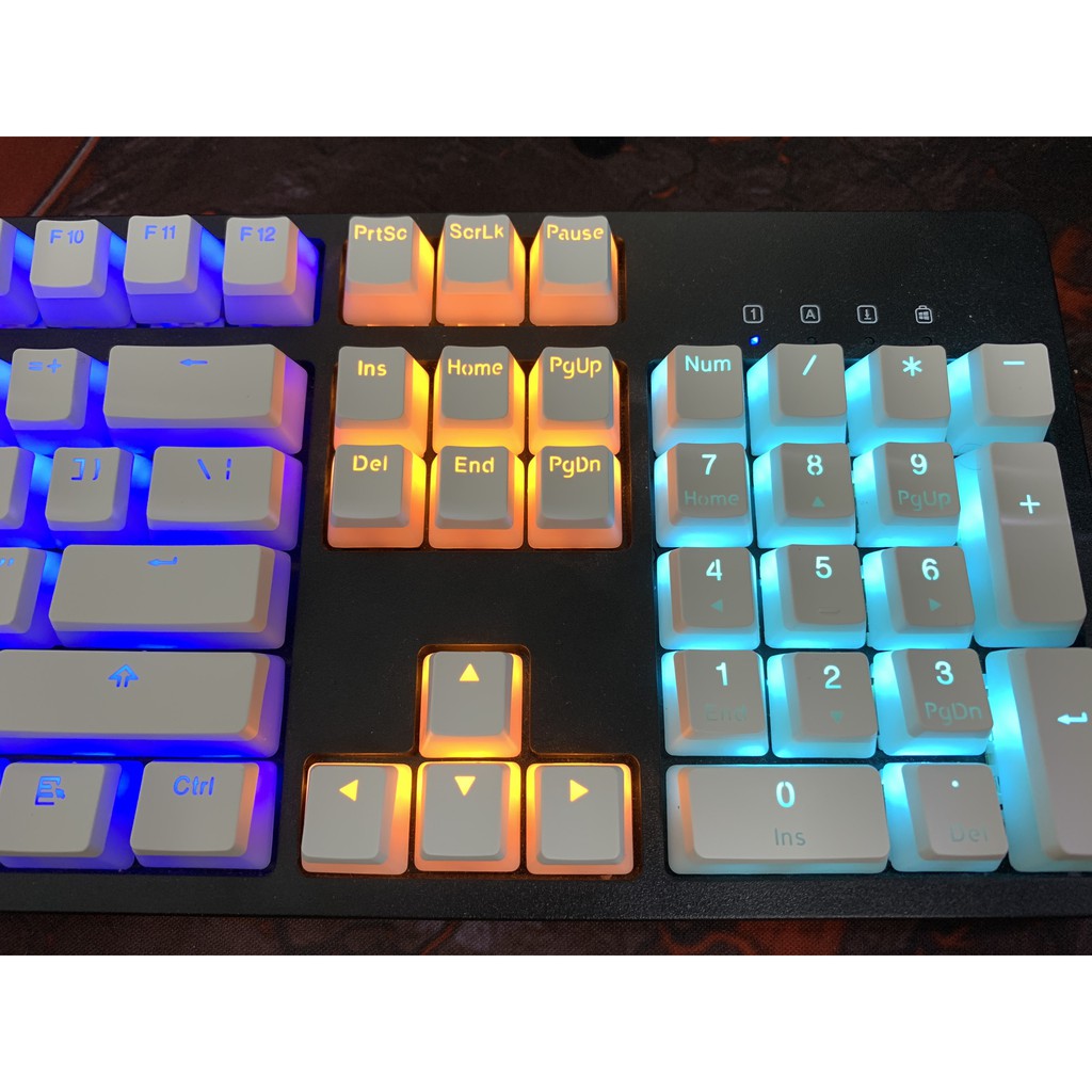Keycap Pudding PBT 108 Phím Xuyên Led Double Shot Chất Lượng