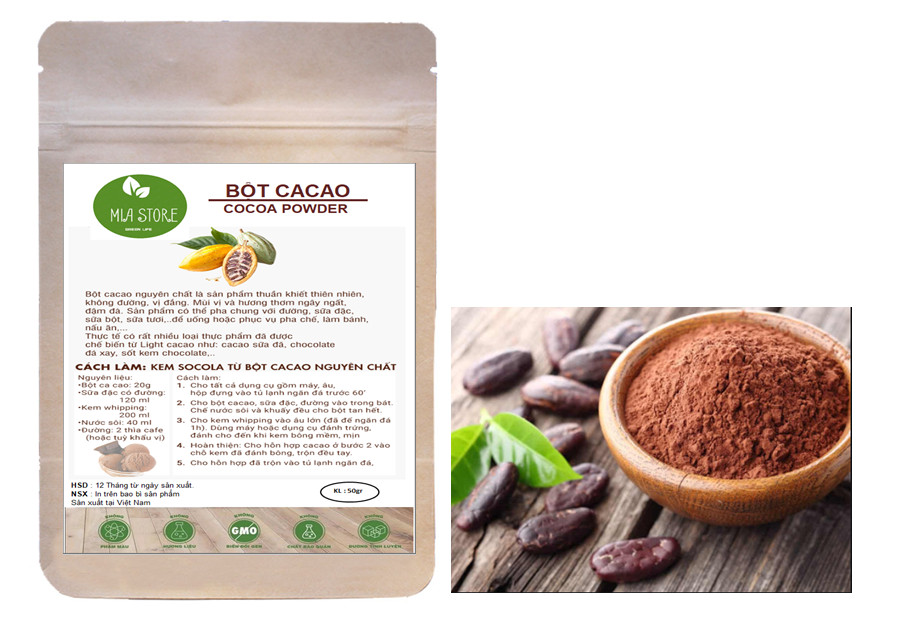 [HCM]Bột cacao nguyên chất Đăk Lăk