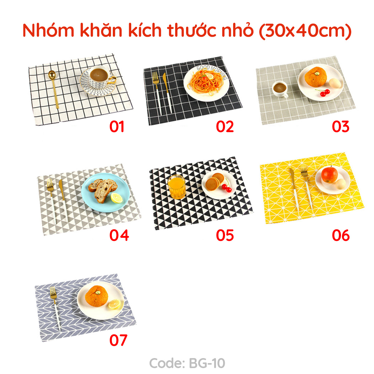 [Phụ kiện chụp ảnh] Khăn lót bàn, khăn ăn chụp ảnh sản phẩm