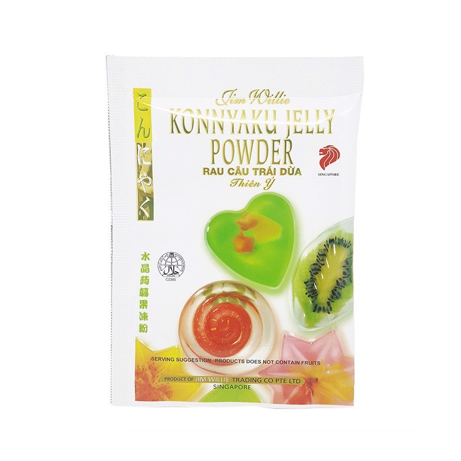 Bột rau câu dẻo jelly 10g trái dừa thiên ý hàng nhập khẩu từ singapore