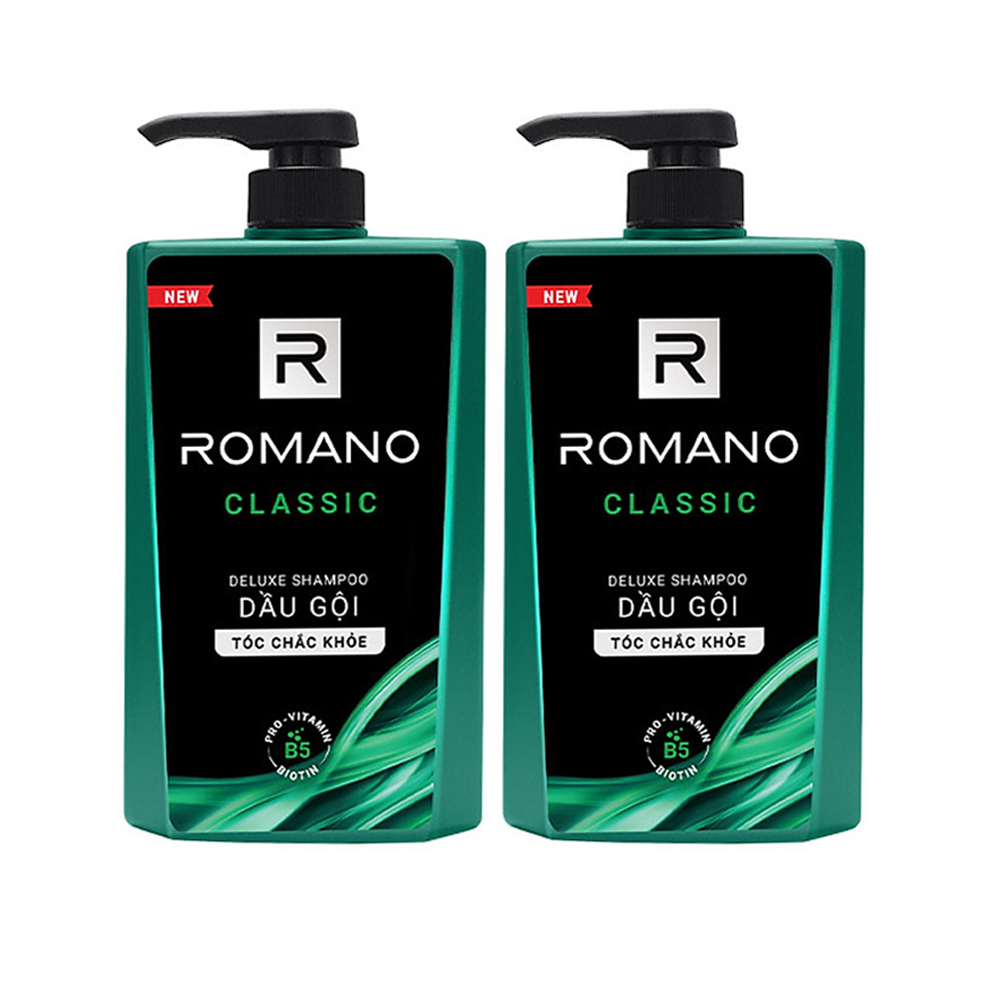 Combo 2 chai dầu gội Romano Classic 650g/chai