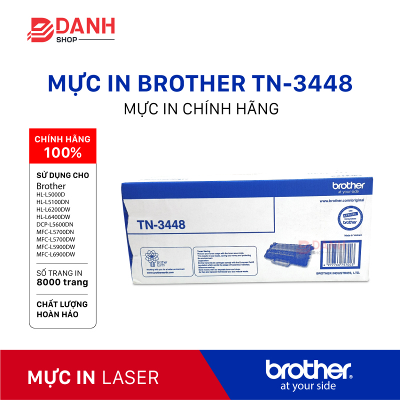 Bảng giá Hộp mực máy in laser Brother TN-3448 cho máy HL-5100DN/6400DW/ MFC-L5700DN/5900DW - 8.000 trang CHÍNH HÃNG Phong Vũ