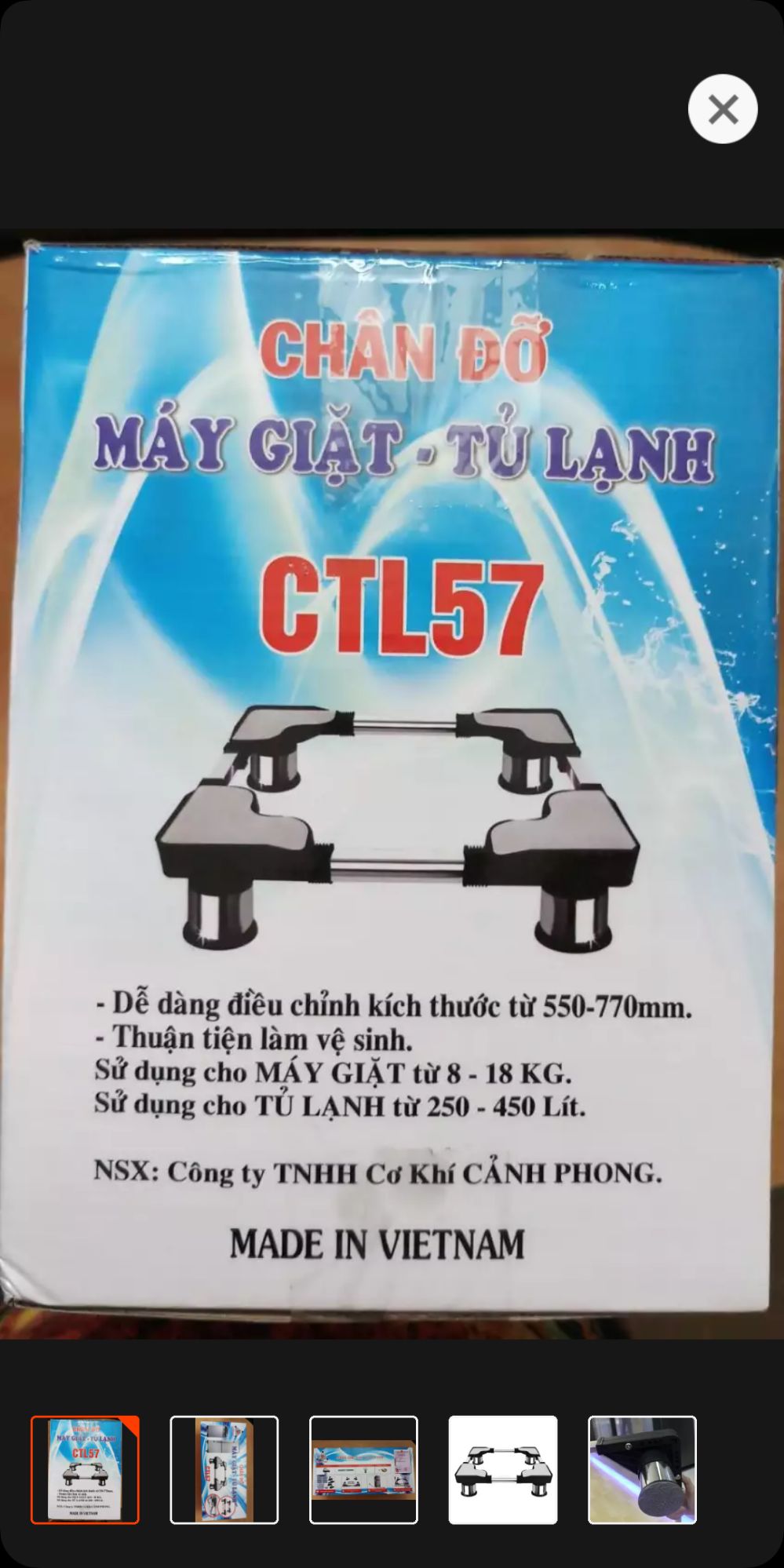 [HCM]chân đỡ tủ lạnh  máy giặt cỡ lớn CTL 57