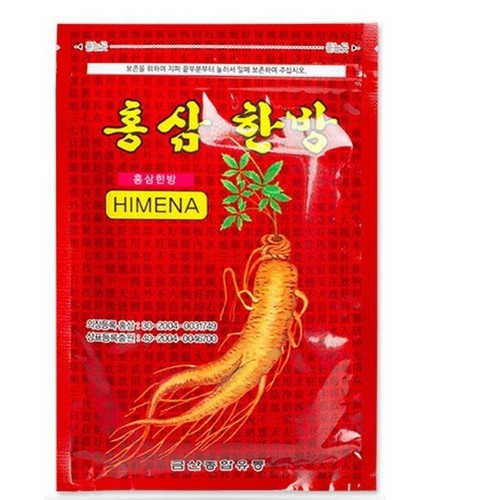 Cao dán sâm hàn quốc himena đỏ - túi 20 miếng - giảm nhức mỏi hiệu quả