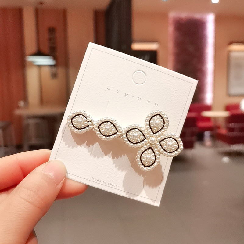 Clip hair applique stone imitation pearl fashion