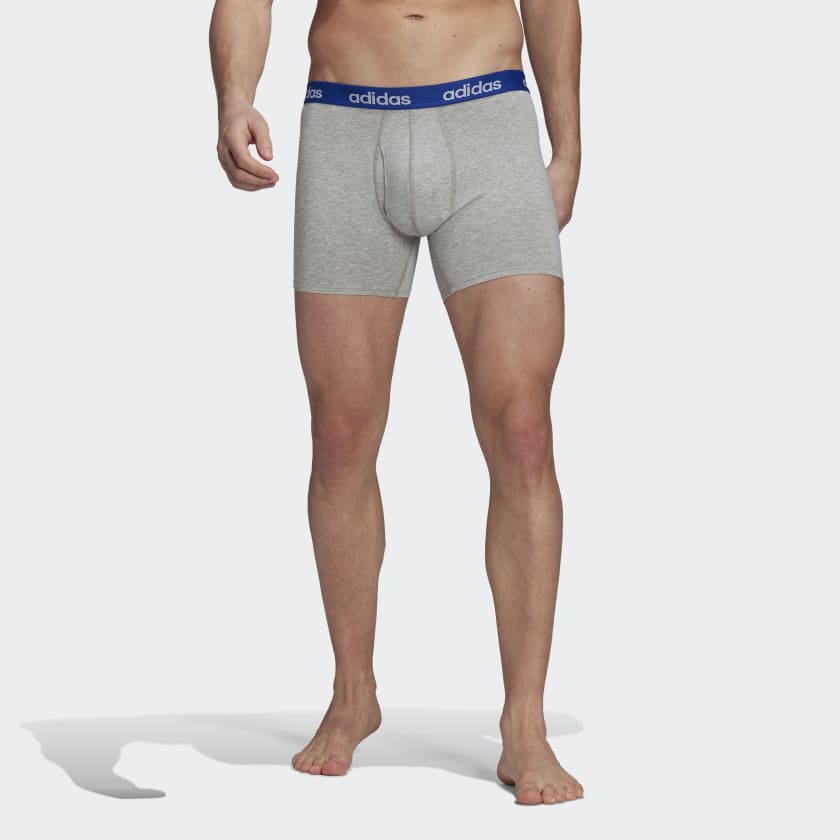 [CHÍNH HÃNG] Adidas ESSENTIALS Logo Boxer Briefs 2 Pack - Grey/Black GN2072