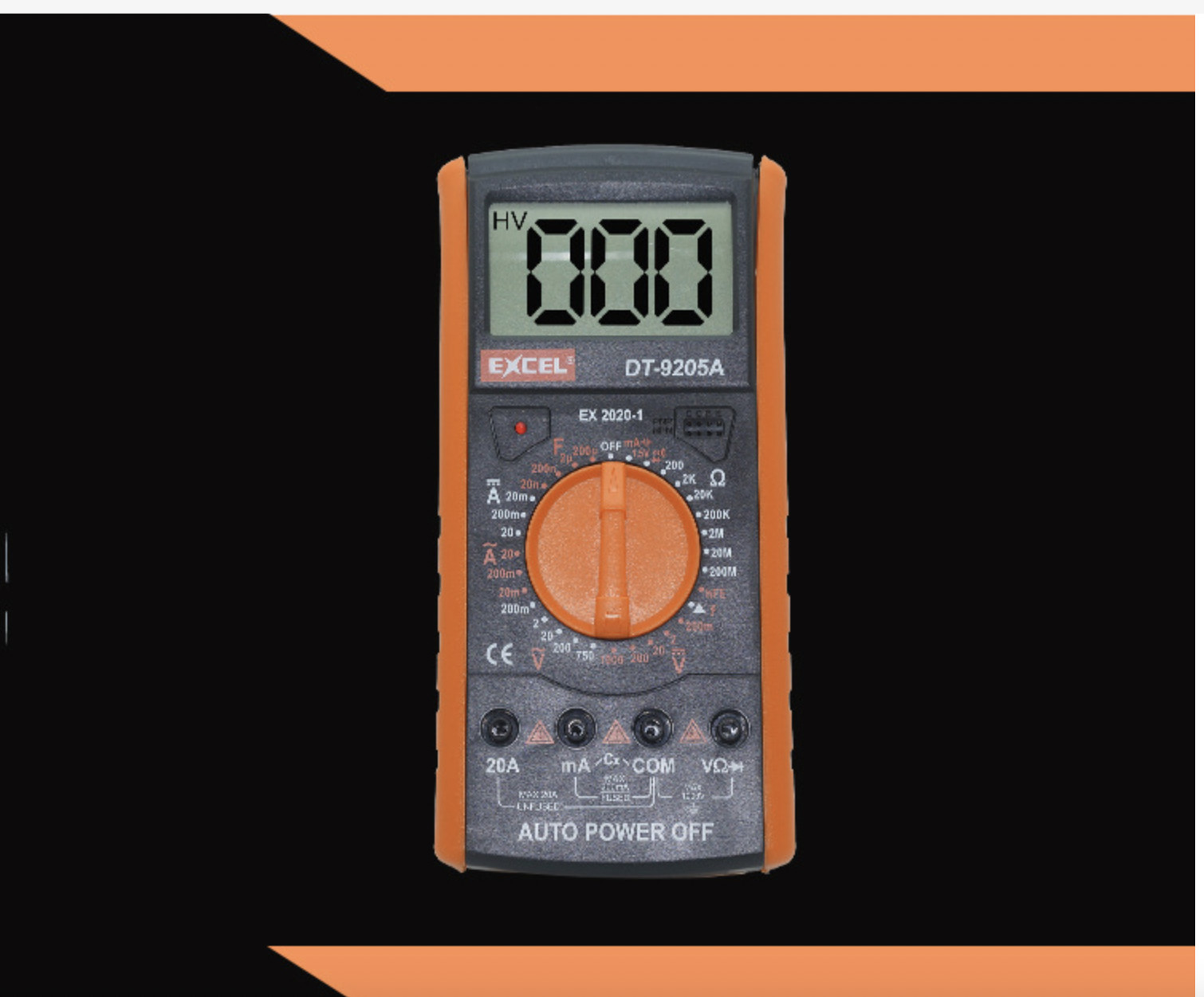 Đồng hồ đo vạn năng Excel DT-9205A(Đen phối vàng)