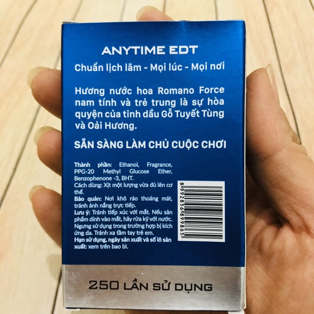 Nước hoa bỏ túi Romano Force 25ml