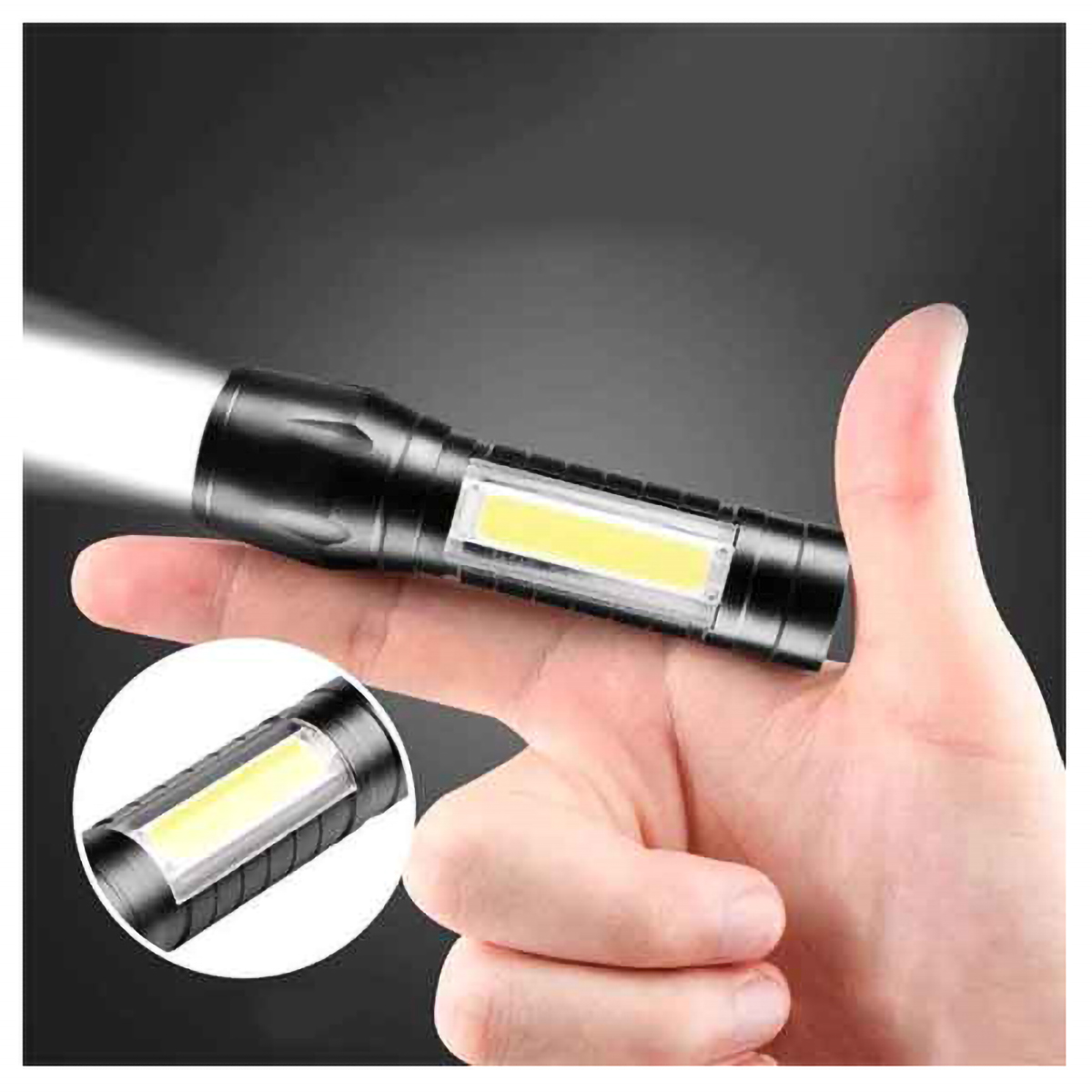 Đèn Pin Mini Siêu Sáng 3 Chế Độ Sáng Pin Sạc