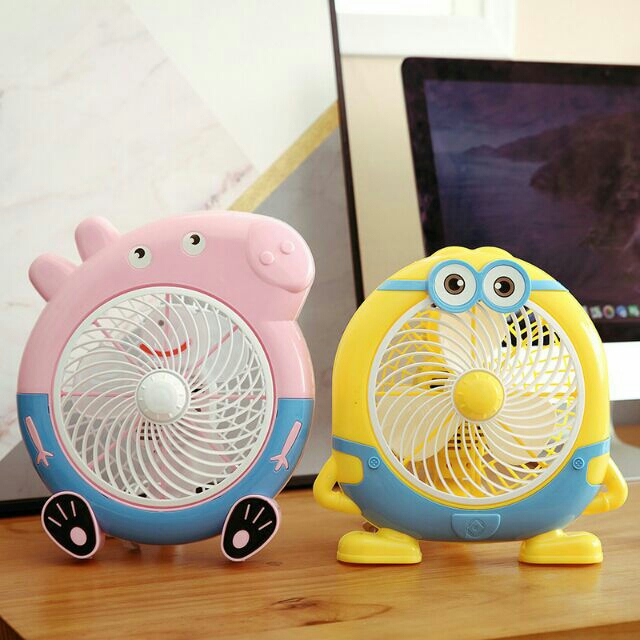 Quạt điện loại nhỏ có dây để bàn hình thú cưng đáng yêu