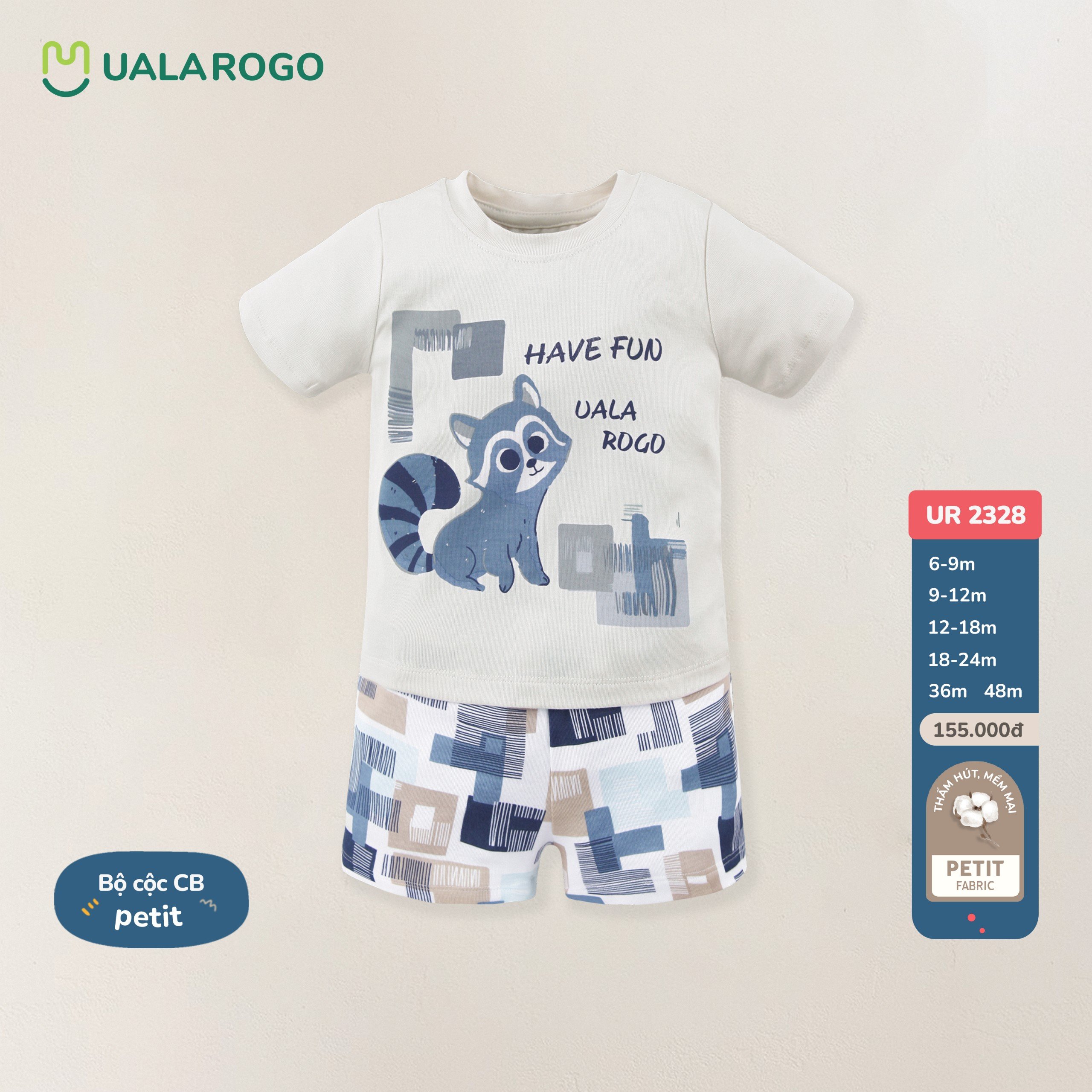 Bộ cộc tay Petit Uala rogo 9m - 4