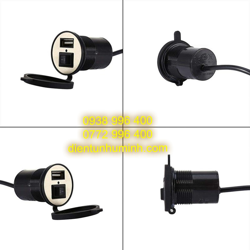 Bộ sạc điện thoại gắn trên xe máy