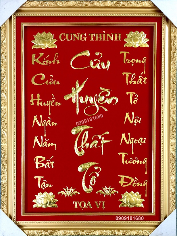 [HCM]Bàn thờ Cửu Huyền Thất Tổ Cung Thỉnh Tọa Vị