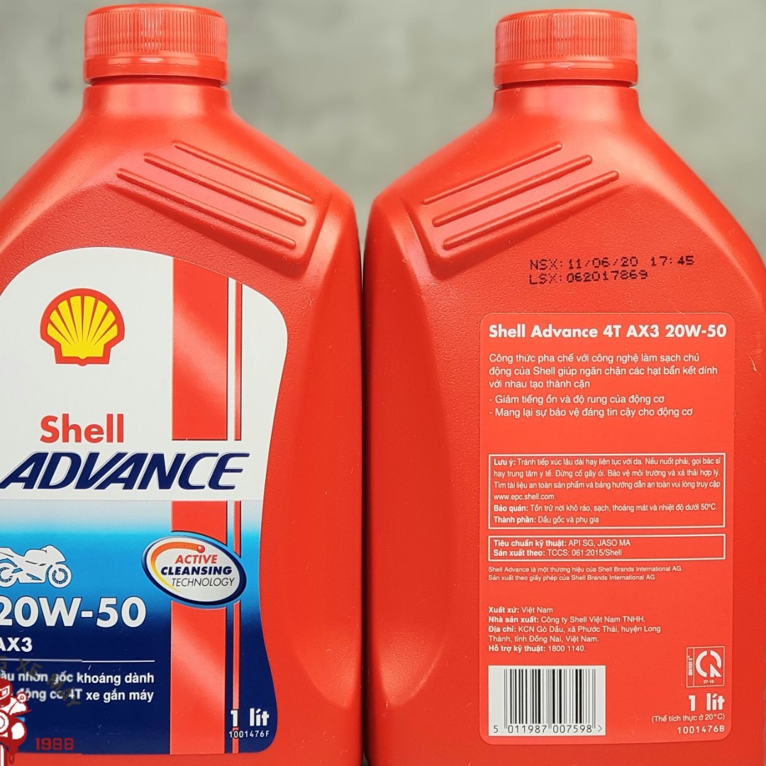NHỚT SHELL ĐỎ XE SỐ 20W50