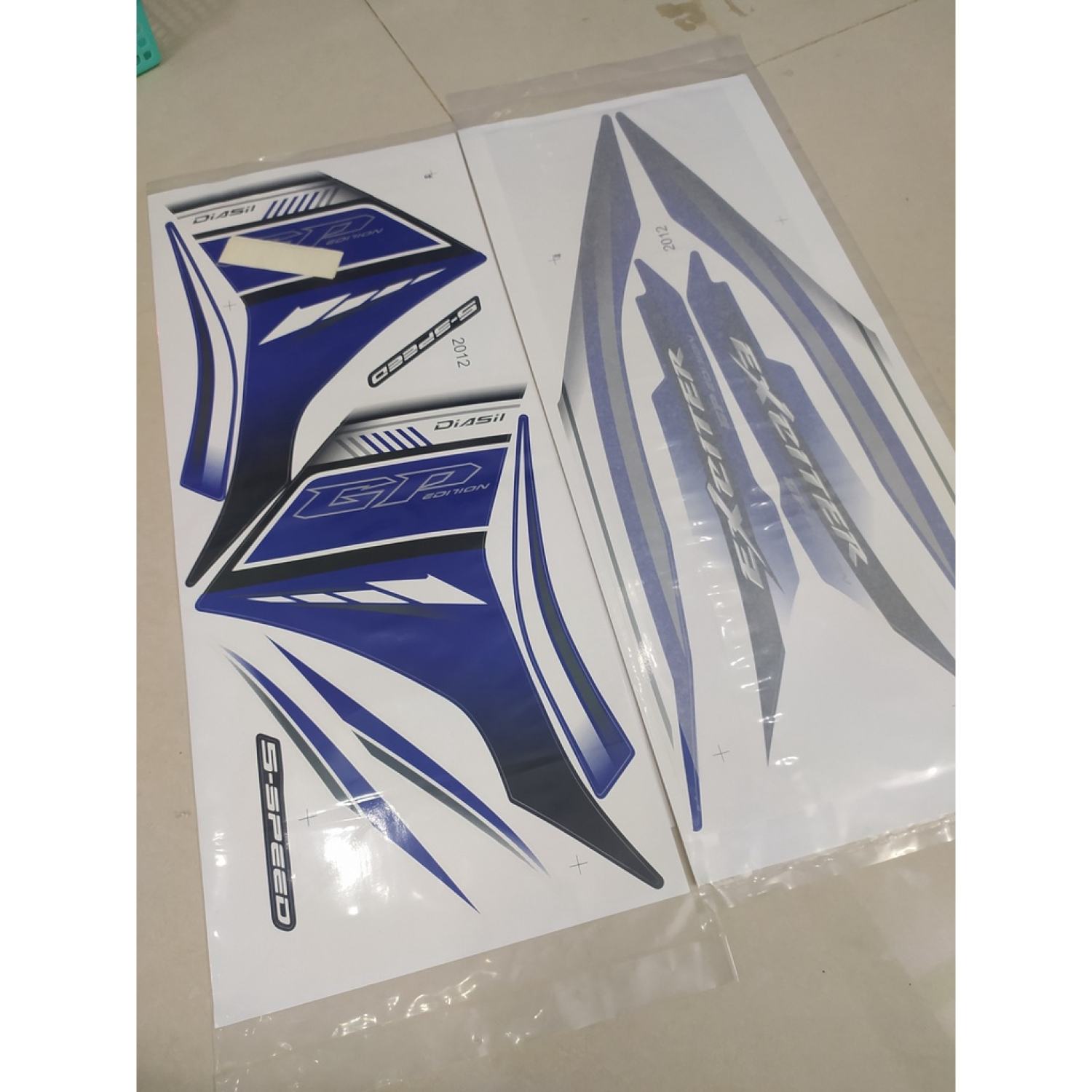 Tem Rời Exciter 135 Zin 2012 Trắng Xanh Gp