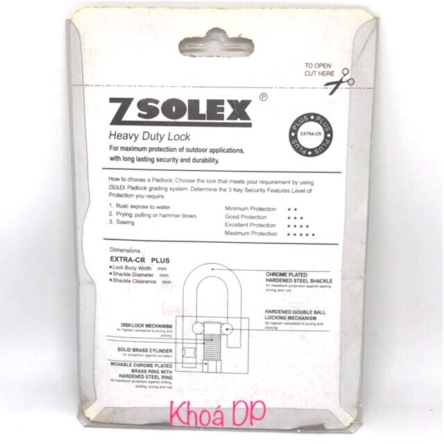 Ổ khoá ZSOLEX 6cm